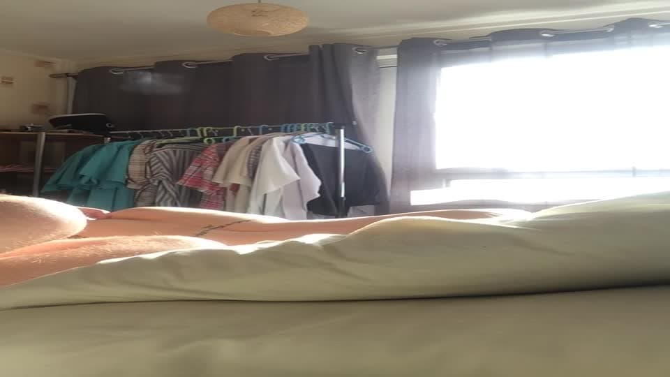 This fat guy enjoys his wife in bed