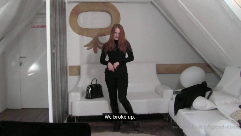 Denisa a beautiful redhead in a porn casting
