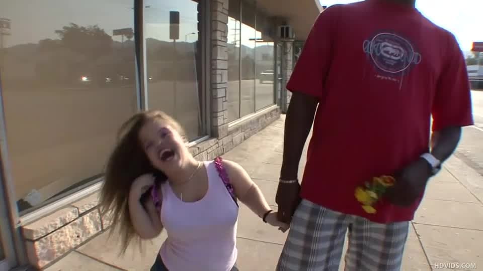 Mini Mya loves having a big black cock in side her