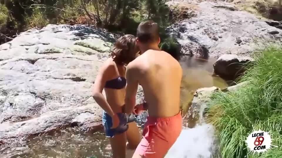 Lara and Adrian Dimas fuck outside for fun