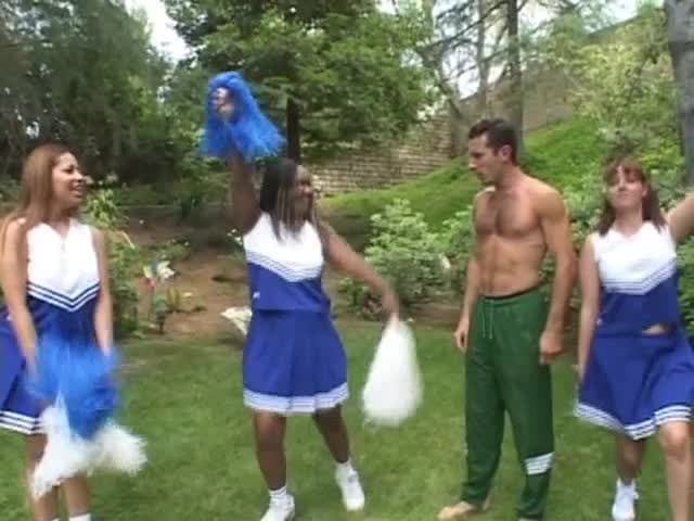 Cheerleader fucked outdoors